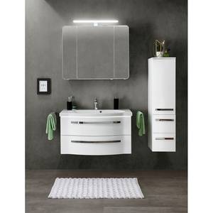 Salle de bain 4005 III (2 élém.) Avec éclairage - Blanc brillant