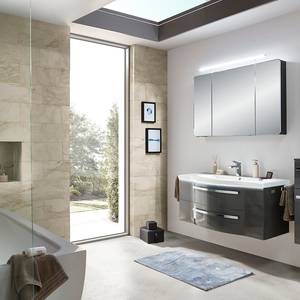 Salle de bain 4005 XI (2 élém.) Avec éclairage - Gris brillant