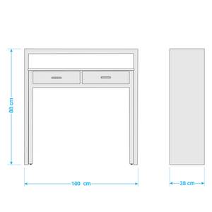 Bureau Bollier Deels massief berkenhout - wit