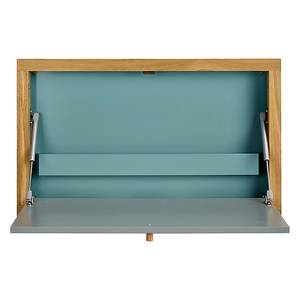 Wandbureau Combarbala Deels massief eikenhout - Babyblauw