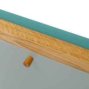 Wandbureau Combarbala Deels massief eikenhout - Babyblauw