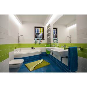 Tapis de bain Luca Tissu - Vert pâle - 60 x 100 cm