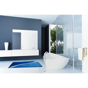 Tapis de bain Luca Tissu - Bleu - 60 x 100 cm