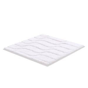 Tapis de bain Vogue Tissu - Blanc - 60 x 60 cm