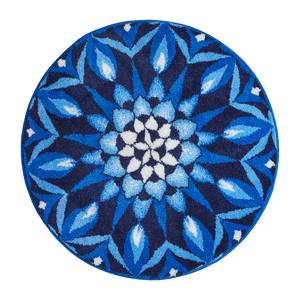 Badematte Chakra Kunstfaser - Blau - 100 x 100 cm