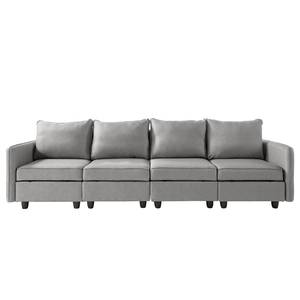 Bigsofa Lavara II Webstoff - Lichtgrau