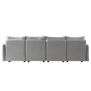 Bigsofa Lavara II Webstoff - Lichtgrau