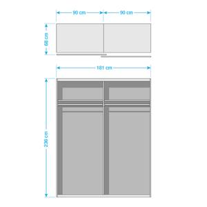 Schwebetürenschrank SKØP XVII 181 x 236 cm - 2 Türen