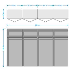 Drehtürenschrank SKØP XV Schwarz