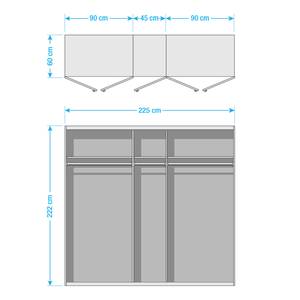 Drehtürenschrank SKØP XV Schwarz