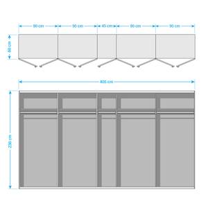 Drehtürenschrank SKØP XV Schwarz