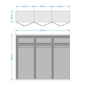 Drehtürenschrank SKØP XV Schwarz