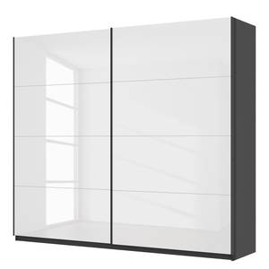 Schwebetürenschrank SKØP pure gloss Hochglanz Weiß / Graphit - 270 x 236 cm - 2 Türen