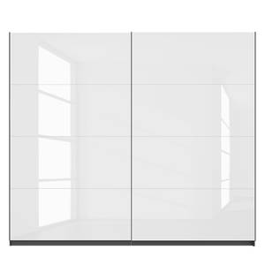 Schwebetürenschrank SKØP pure gloss Hochglanz Weiß / Graphit - 270 x 236 cm - 2 Türen