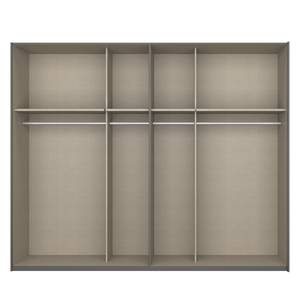 Schwebetürenschrank SKØP pure gloss Hochglanz Weiß / Graphit - 270 x 236 cm - 2 Türen