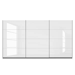 Schwebetürenschrank SKØP pure gloss Hochglanz Weiß / Graphit - 405 x 222 cm - 3 Türen