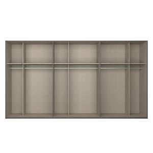 Schwebetürenschrank SKØP pure gloss Hochglanz Weiß / Graphit - 405 x 222 cm - 3 Türen