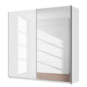 Schwebetürenschrank SKØP gloss reflect Hochglanz Weiß - 225 x 222 cm - 2 Türen