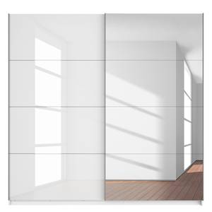 Schwebetürenschrank SKØP gloss reflect Hochglanz Weiß - 225 x 222 cm - 2 Türen