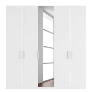 Armoire SKØP pure reflect Blanc alpin / Miroir en cristal - Blanc alpin - 225 x 236 cm