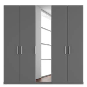 Drehtürenschrank SKØP pure reflect Graphit - 225 x 222 cm