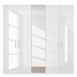 Drehtürenschrank SKØP pure gloss reflect Hochglanz Weiß / Weiß - 225 x 222 cm