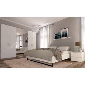 Draaideurkast SKØP pure gloss reflect hoogglans wit/kristalspiegel - Hoogglans wit/wit - 270 x 222 cm