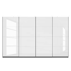 Schwebetürenschrank SKØP pure gloss Hochglanz Weiß / Graphit - 360 x 222 cm - 4 Türen