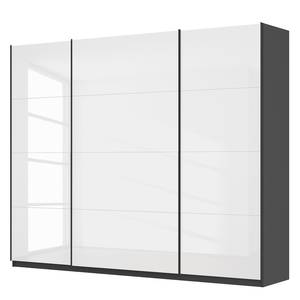 Schwebetürenschrank SKØP pure gloss Hochglanz Weiß / Graphit - 270 x 222 cm - 3 Türen