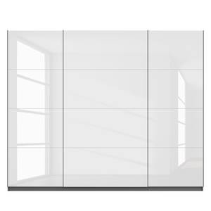 Schwebetürenschrank SKØP pure gloss Hochglanz Weiß / Graphit - 270 x 222 cm - 3 Türen