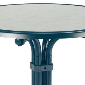 Table de jardin Boulevard IV Acier - Bleu - Diamètre : 80 cm