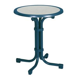 Table de jardin Boulevard IV Acier - Bleu - Diamètre : 60 cm