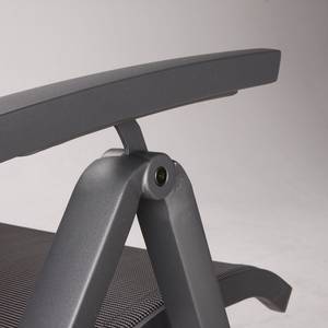 Chaise pliante Larino Aluminium / Tissu - Anthracite