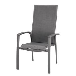 Chaise de jardin Larino I Aluminium / Tissu - Anthracite