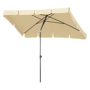 Parasol La Gomera II geweven stof/staal - zilverkleurig/beige