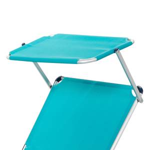 Chaise longue Tegernsee Aluminium / Tissu - Argenté / turquoise