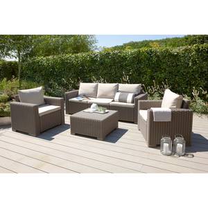 Loungegruppe Mombasa (4-teilig) Polypropylen / Webstoff - Beige / Creme