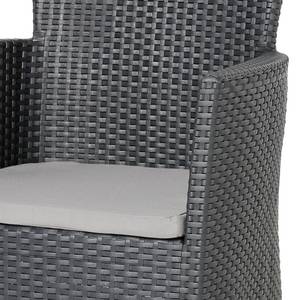 Chaise de jardin Napoli Polypropylène / Tissu - Anthracite