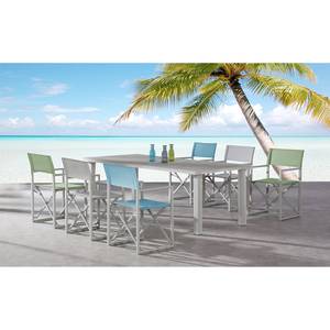 Chaises de jardin Messina (lot de 2) Aluminium / Tissu - Menthe