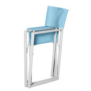 Chaises de jardin Messina (lot de 2) Aluminium / Tissu - Bleu pastel