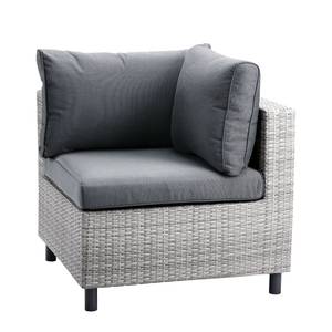 Fauteuil d’angle extérieur Bonaire I Tissu / Matière plastique - Gris