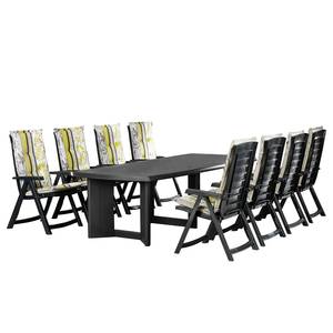 Table et chaises Camino (17 éléments) Polypropylène / Coton - Noir / Vert