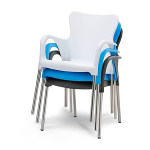 Chaises de jardin Maui (lot de 4) Aluminium / Polypropylène - Bleu
