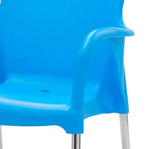 Chaises de jardin Maui (lot de 4) Aluminium / Polypropylène - Bleu