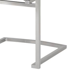 Table et chaises Marbella (5 éléments) Acier inoxydable / Tissu - Argenté / Gris