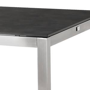 Table et chaises Marbella (5 éléments) Acier inoxydable / Tissu - Argenté / Gris