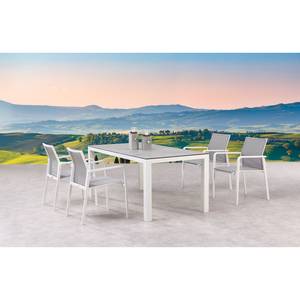 Chaise de jardin Rhodos Aluminium / Tissu - Blanc