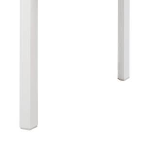 Gartentisch Paros Aluminium / Teak massiv - Weiß - Breite: 210 cm