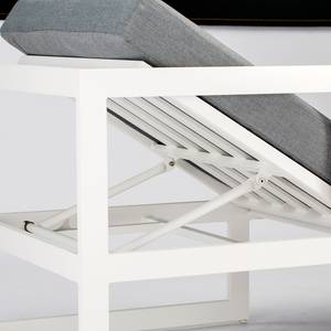 Salon de détente Rhodos (3 éléments) Aluminium / Tissu - Blanc