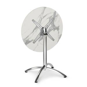 Table haute Firenze I Aluminium - Argenté / Blanc